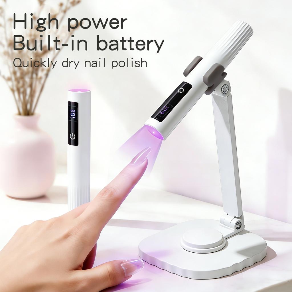 UV LED Nail Lamp Set Dryer Touch Lamp Rechargeable With Stand UV Light Drying Nails Gel Polish Lamps Quick Drying Cure Tools