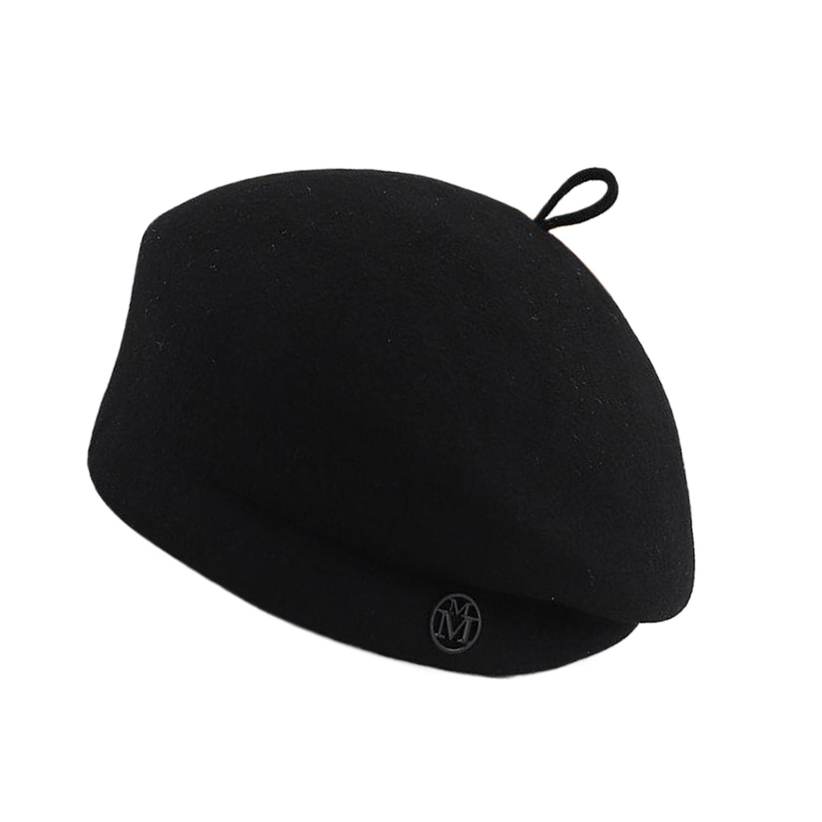 

Трендовый берет Британская элегантная шляпа художника с шармом Модная шляпа Шляпа кепка для прогулок на открытом воздухе Клубная шляпа кепка чёрный