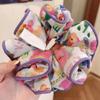 Large Scrunchies Lace Trim Vintage Floral Hair Scrunchy 90s Women Girls Thick Hair Accessory Hair Tie Ponytail Holder