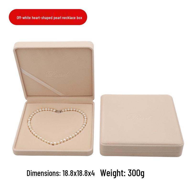 Velvet Jewelry Set Box for Pearl Necklaces, Rings & Pendants - Gold & Silver Storage