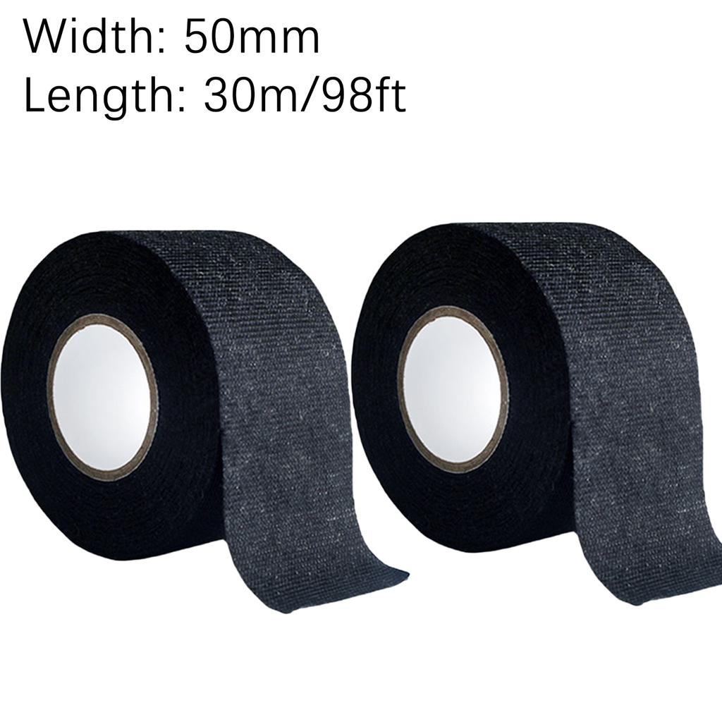 49/98Ft Electrical insulating tape soundproof heat-resistant 9-50MM automotive cable harness fabric shock-absorbing velvet tape