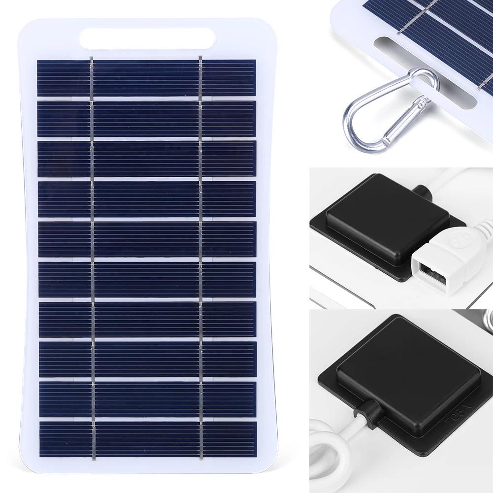 2W Portable Solar Panel 4V5V/6V/12V Outdoor Hiking And Camping Waterproof Portable Charger Mobile Phone Charging Bank Charging 4