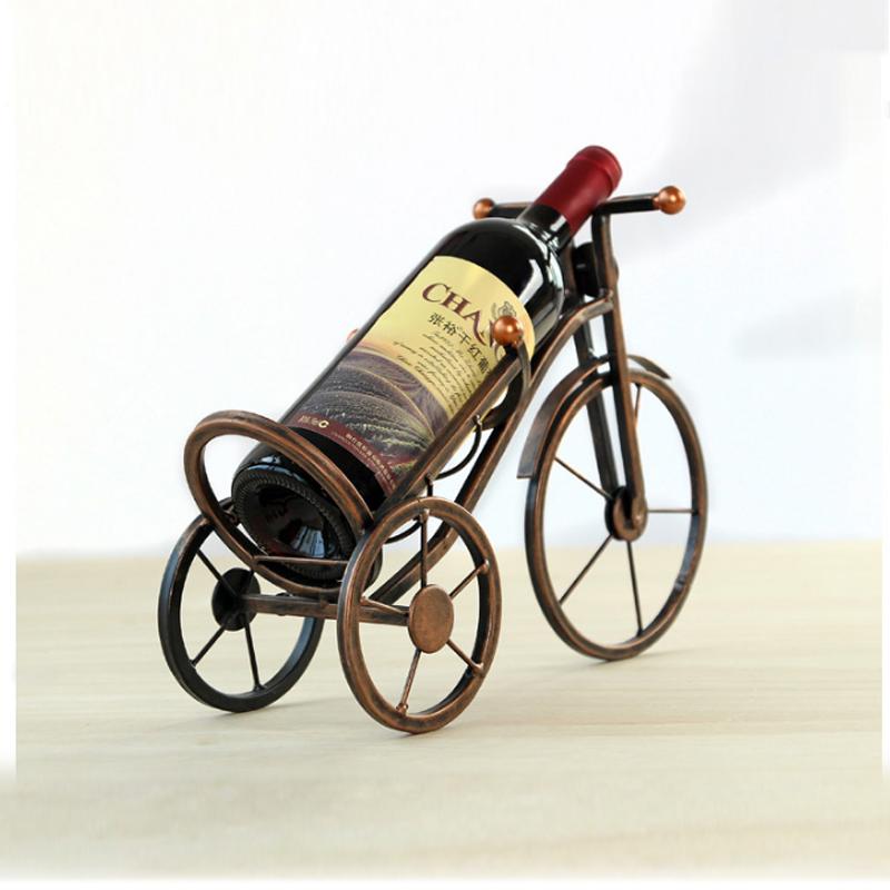 Vintage European Style Metal Tricycle ornaments display  Wine Bottle holder Table Home Deco