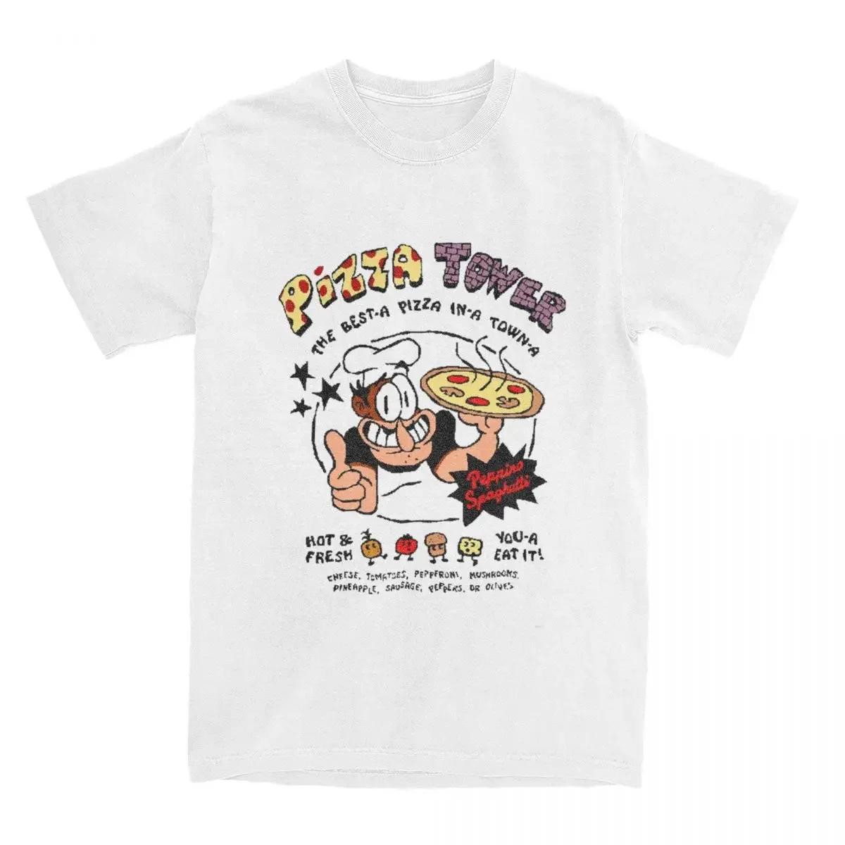 Clothing Novelty Tees HOT Summer Unisex Pizza Tower The Best In shirt streetwear fashion Unisex Merch game lover 100 Cotton T S