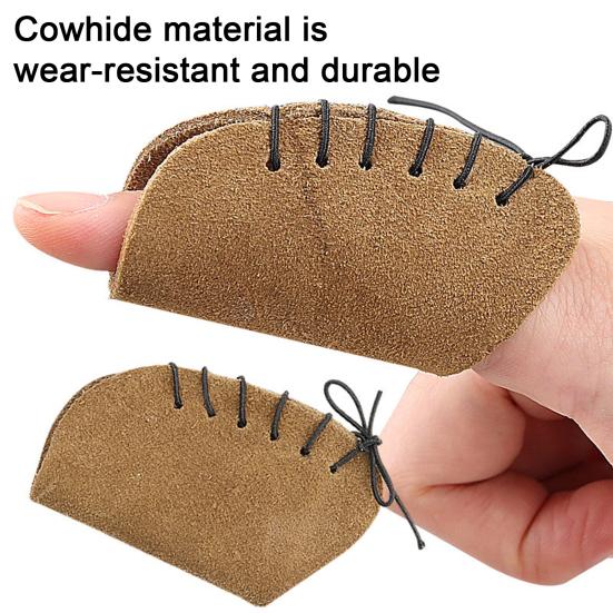 Cowhide Leather Fishing Finger Protector Fly Fishing Line Stripping Hand Guard Single Finger Design Fishing Accessory