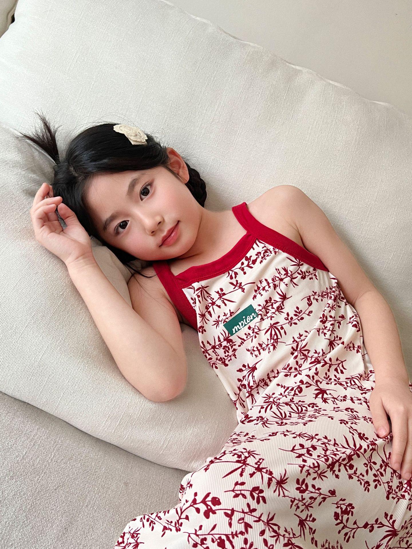 

Летнее платье-сарафан с цветочным принтом для девочек – Модный пляжный наряд для малышей 90 (Height 80-90cm)