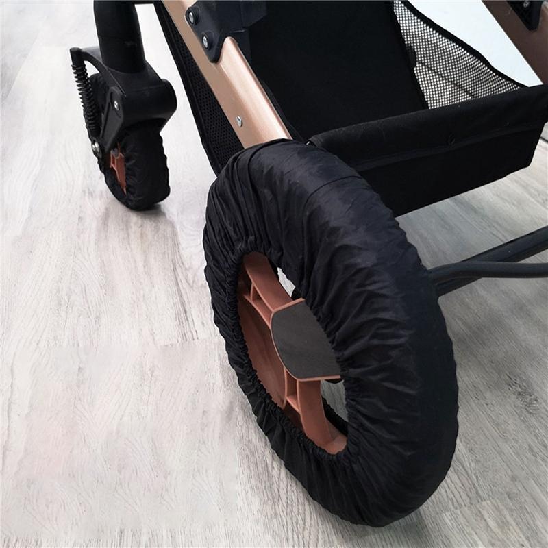 A71Z 8X Baby Stroller Wheel Cover Dustproof Wheelchair Tire Protector Infant Pushchair Pram Wheel Anti-Dirty Cover 25CM