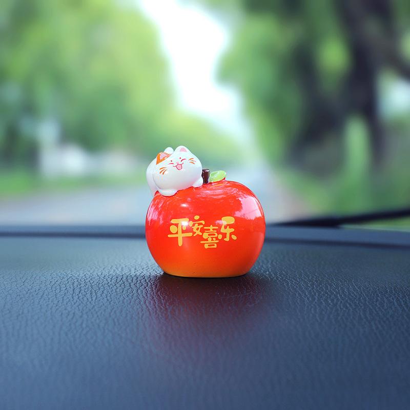 Mini Fruit Cat Car Decoration Set - Creative Interior Console Cartoon - Truly Cute Car Decoration Item Model A