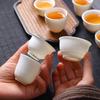 Jade Kung Fu Tea Set: Sheep Fat Dehua White Porcelain Small Tea Tasting Cups - Ideal Gift for Tea Lovers