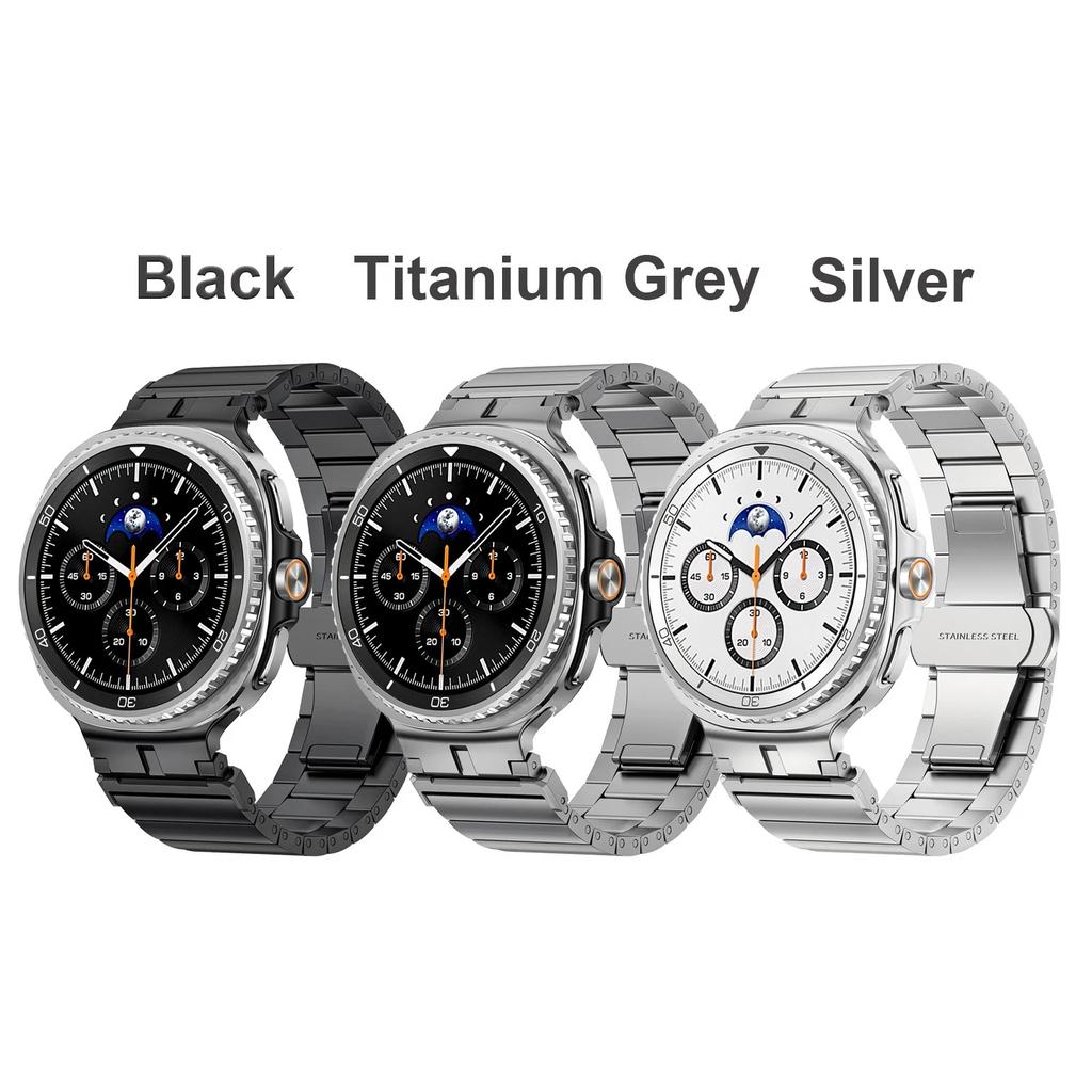 Premium No-Gap Stainless Steel Bamboo-Link Watch Band for Samsung Galaxy Watch 8 (40/44mm) & Watch 8 Classic (46mm)