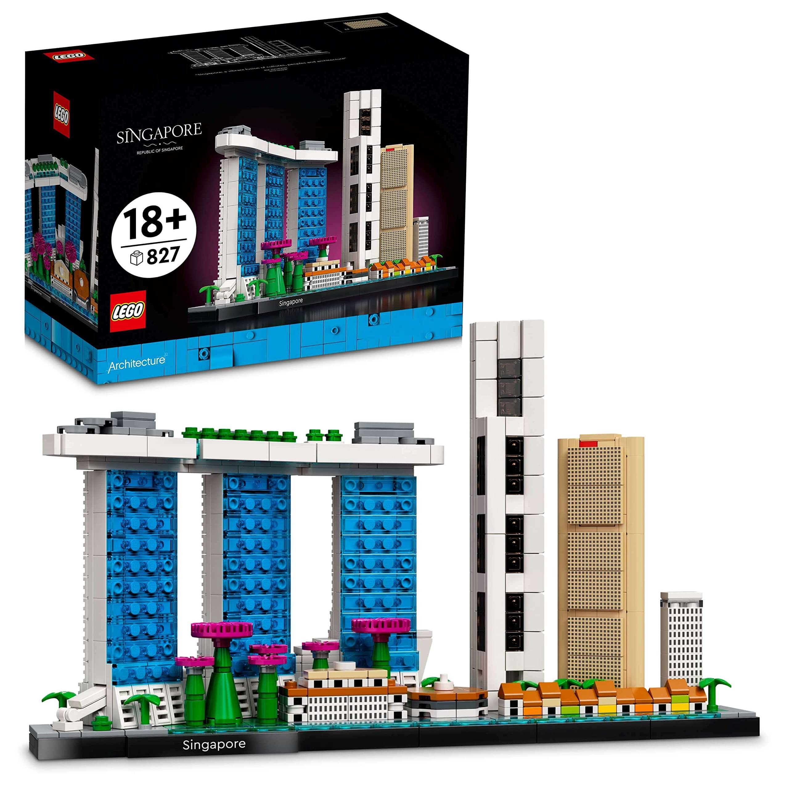 

LEGO Architecture Сингапур 21057 Игрушечные блоки Подарок Архитектура Путешествия Дизайн Интерьер Мальчики Девочки Взрослые