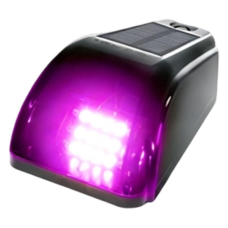 Motorcycle Truck Roof V Light for Pickup Custom Builds, Solar Powered 12 LED Marker Lamp, Black ABS PC Housing, Single Light Pack