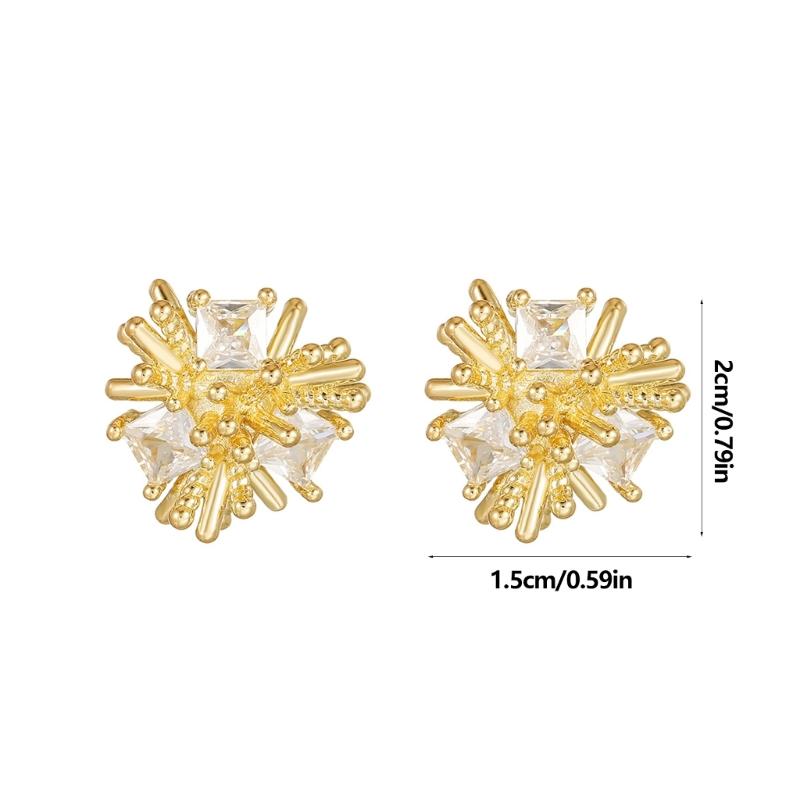 Stylish Crystal Studded Earphone Decor Shimmering Metal & Zircon Ear Clip Jewelry Earpod Accessories for Freeclip1/2