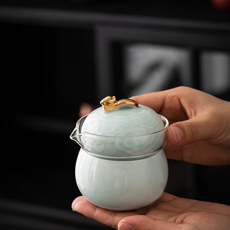 Dragon Blessing Ceramic Tea Set Gift Box