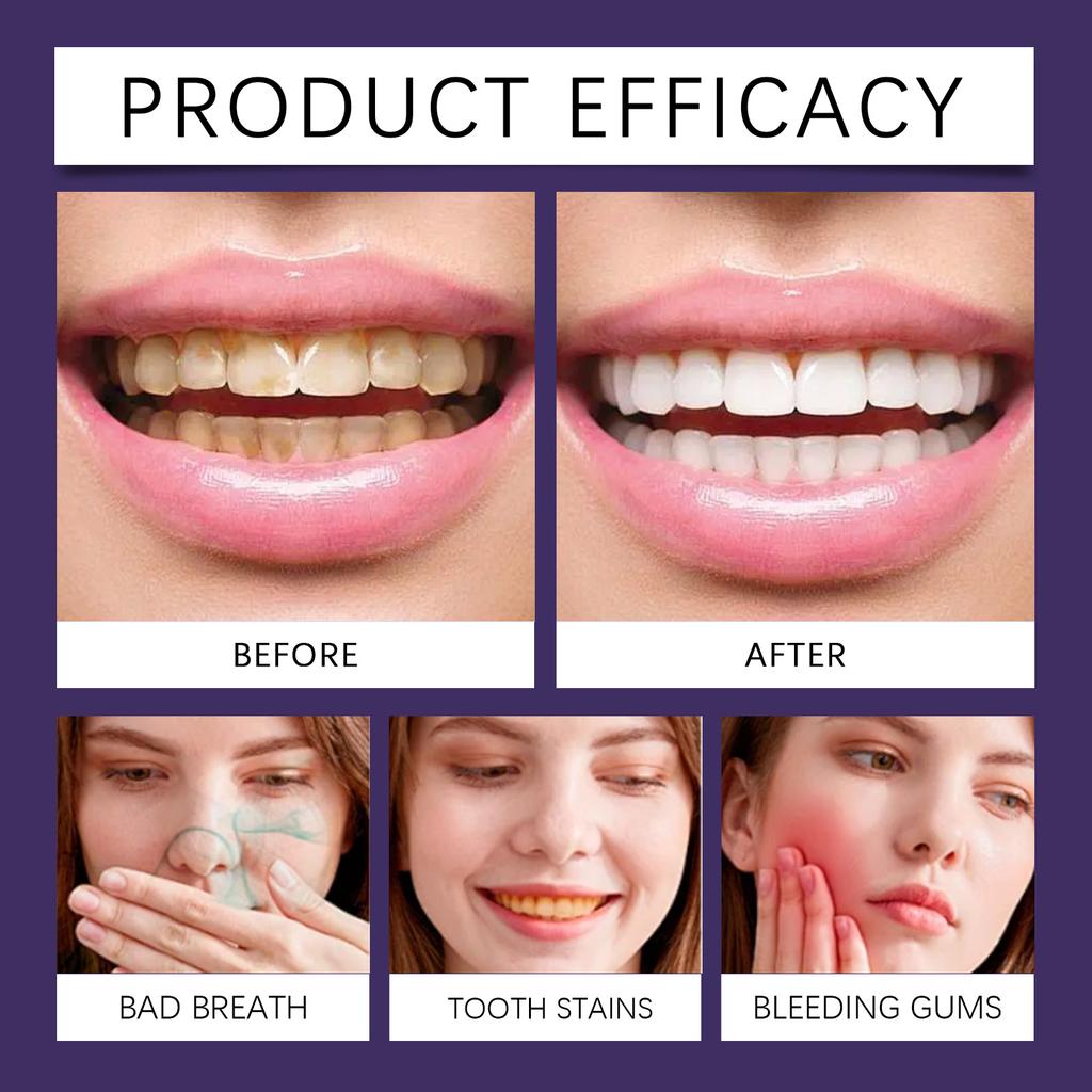 Purple Whitening Toothpaste Color Corrector Promote Oral Health Mint Remove Yellow Stains Dental Brightening Toothpaste