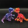 2-Piece Set of Randomly Colored Dinosaur-Shaped Ornaments, 3D Printed Velociraptor Dinosaur-Shaped Fun Toy Ornaments, Collectible Gifts, Skeleton 