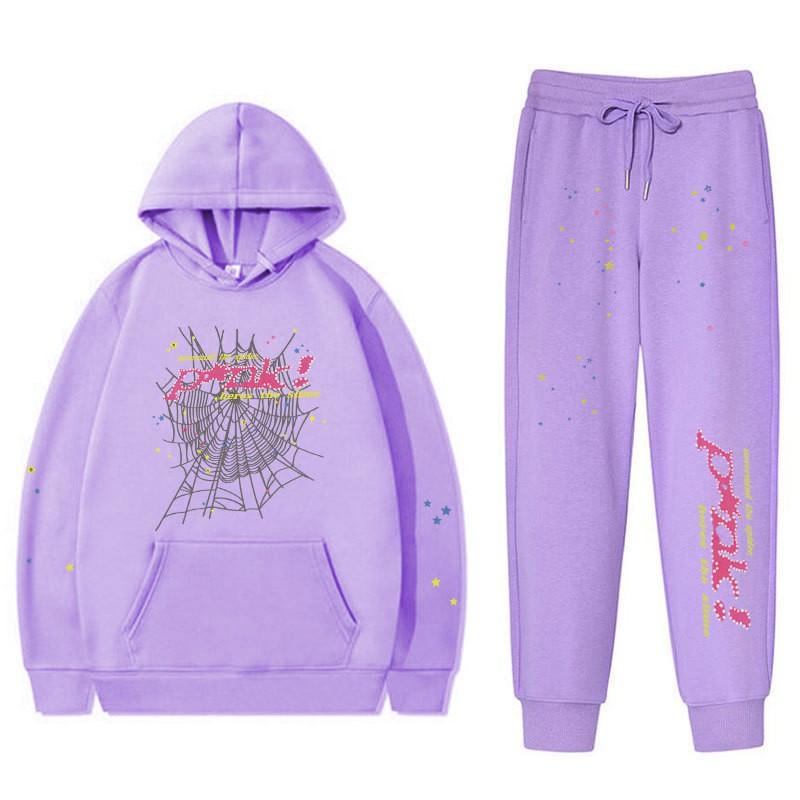 Růžový 555555 Potisk Unisex Sada Mikin Ležérní Sportovní Oblečení Pro Páry Lehký Teplý S Fleecovou Podšívkou