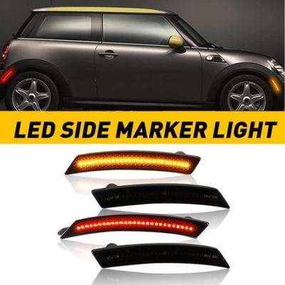 4x Smoked For MINI R55 COOPER R56 R57 R58 R61 R60 LED Side Marker Light Bi-Color