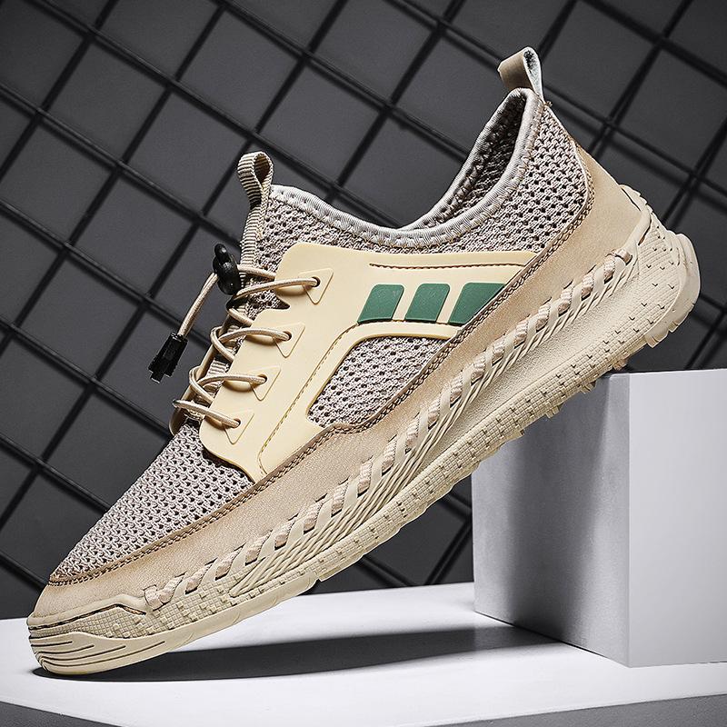 2025 large size summer new sports and leisure shoes men's lightweight mesh shoes breathable thin hollow mesh shoes