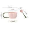 JUSTINLAU Ceramic Mug Valentine's Day Gifts Breakfast Coffee Milk Oat Cup Creative Couple Cup with Handle Home/Office Water Cups