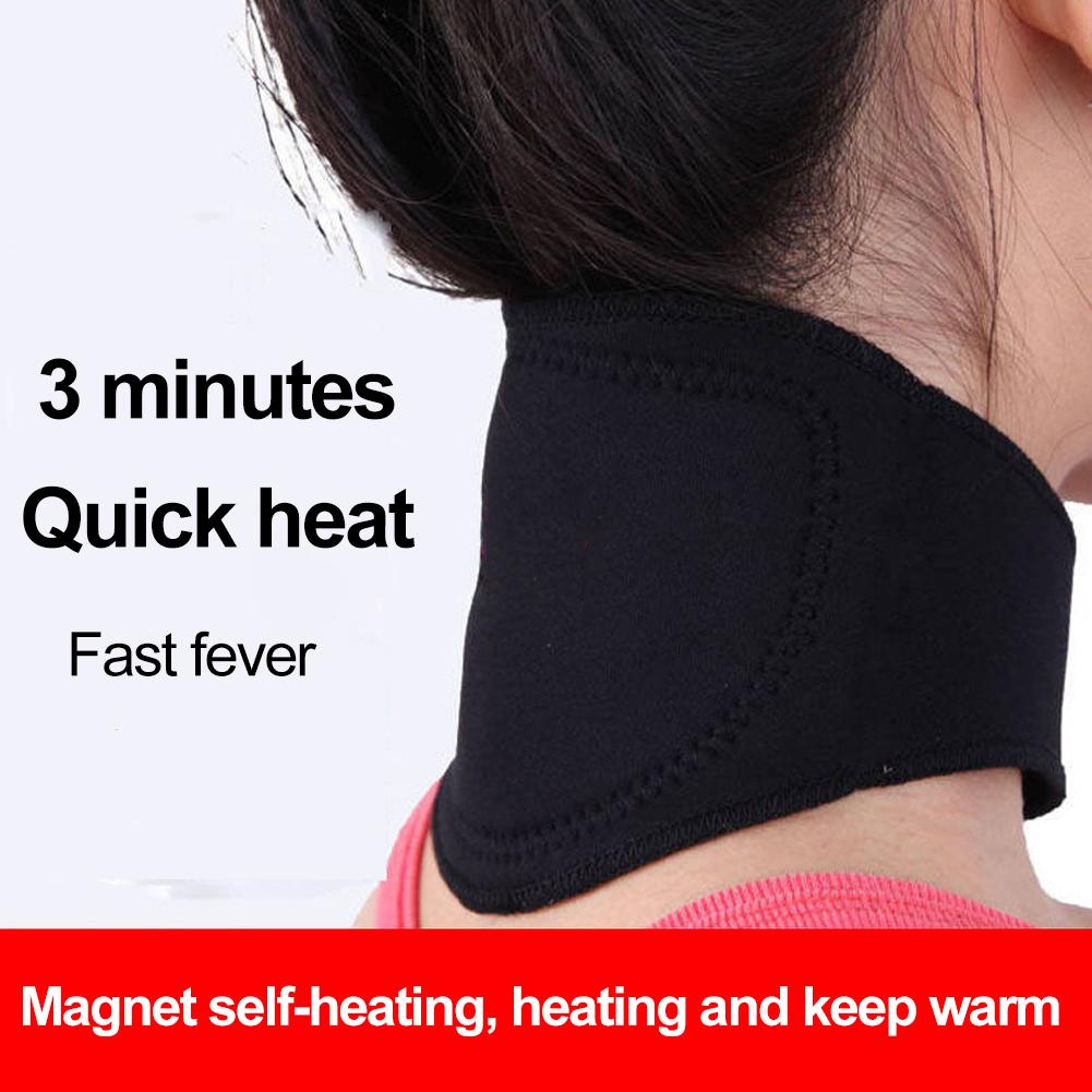 1pcs Heating Neck Protector Neck Warm Sleeve Self-heating Magnetic Therapy Hot Compress Neck Support Neck Brace Protection
