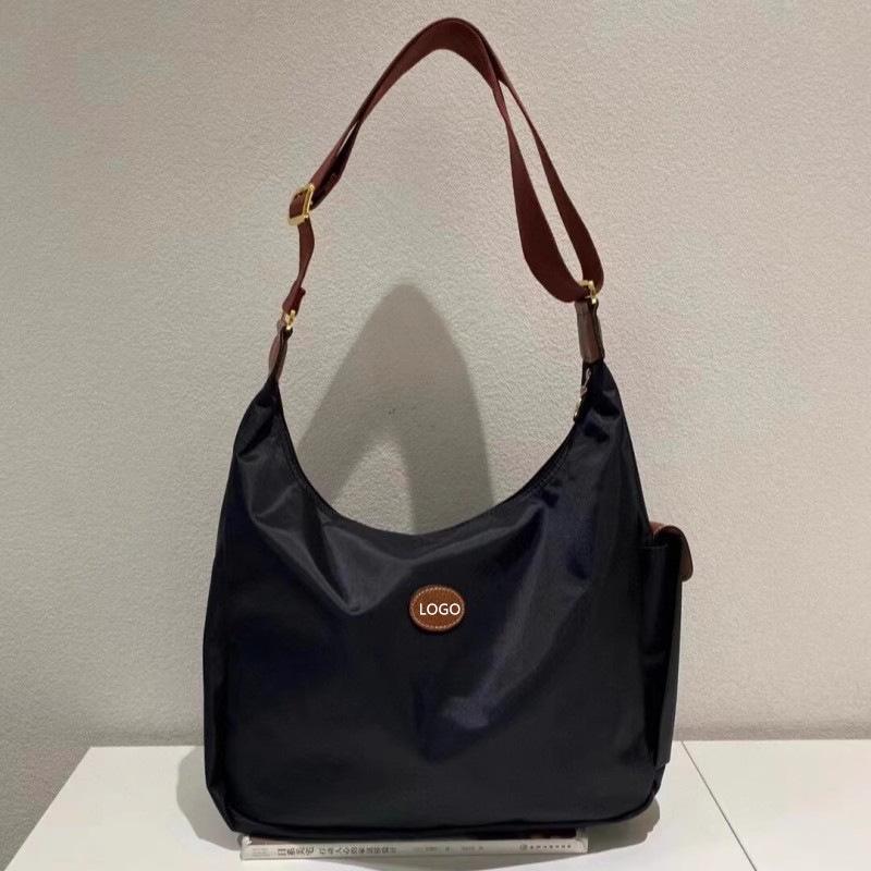 Women's Bag Longxiang Same Nylon Underarm Bag Shoulder Tote Crescent Messenger Bag Trendy and Versatile