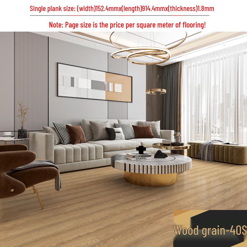 מדבקת רצפת אבן ויניל עמידה למים עם הדבקה עצמית: כיסוי PVC עבה ועמיד בפני שחיקה לחדרי שינה