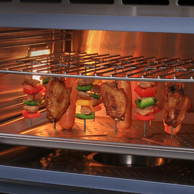 10pc BBQ Skewers For Grilling Stainless Steel Grilling Skewers Stick Heat Resistant Metal Kebab Tool Barbecue Skewer Shish Kabob