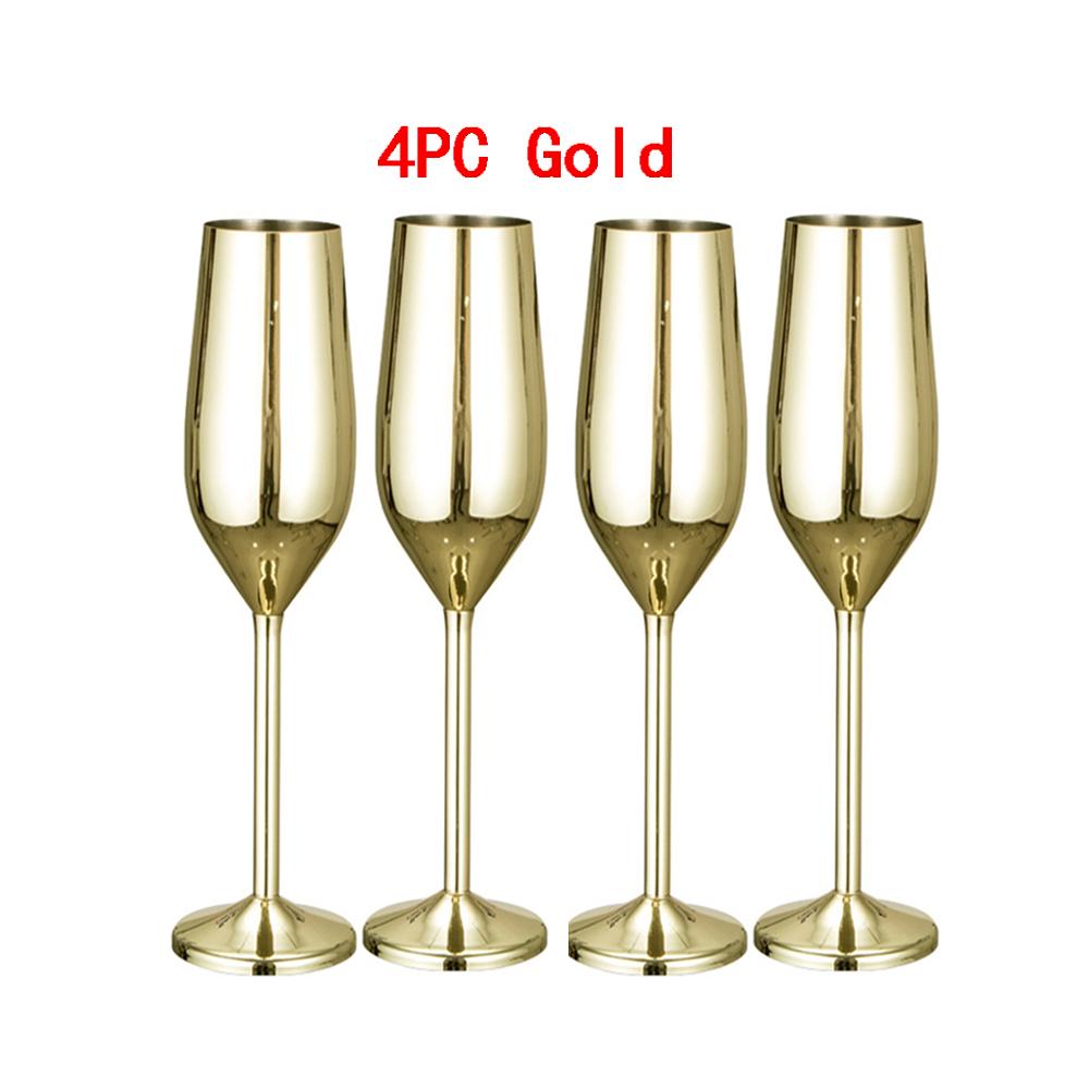 2/4 ks nerezové oceli 304 pohár na víno sklenice na flétnu, šampaňské, kreativní koktejlové sklenice, párty barové nádobí, kuchyňské náčiní, restaurace