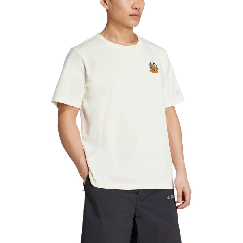 Adidas Terre POLYGIENE GRAPHIC T Shirt Unisex Ivory White KA3283
