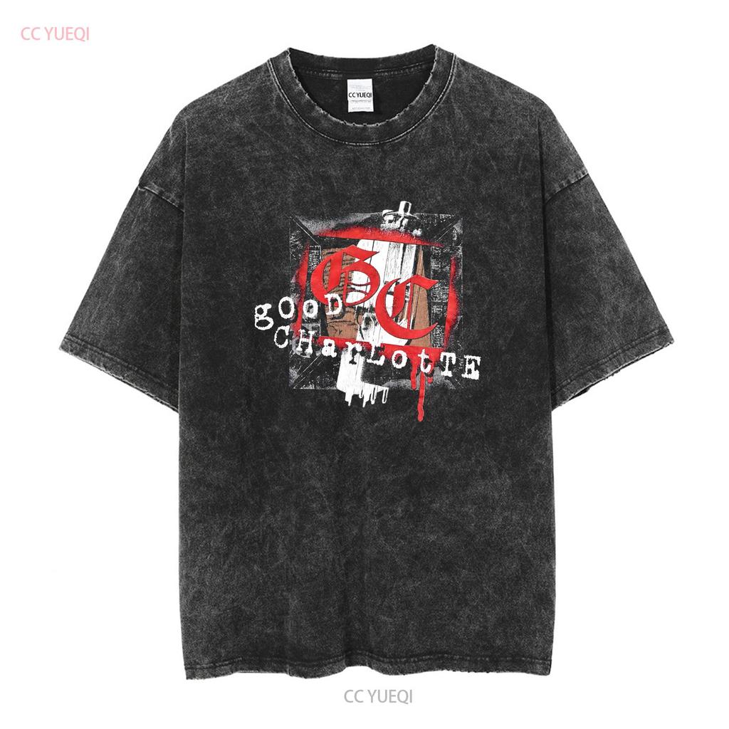 Vintage GOOD CHARLOTTE band tee punk rock long or short sleeves vintage Washed Soft graphic streetwear Breathable Stylish homme