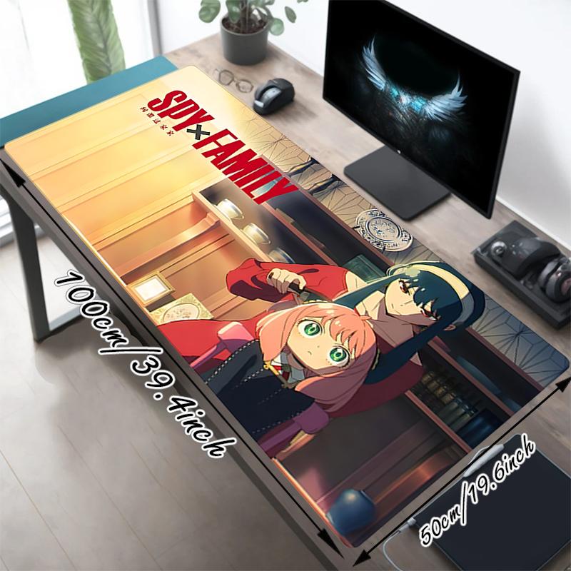 1Pc Spy Family Adventure Gaming Mouse Pad Keyboard Desk Mat Non-slip Rubber Lock Edge Waterproof Computer Mousepad for Office Home Decor Y1115