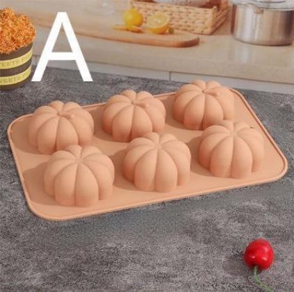 1 Pcs Pumpkin Cake Silicone Mold DIY Pinecone Biscuit Candy Pudding Baking Tool Tree Leaf Candle Soap Mould