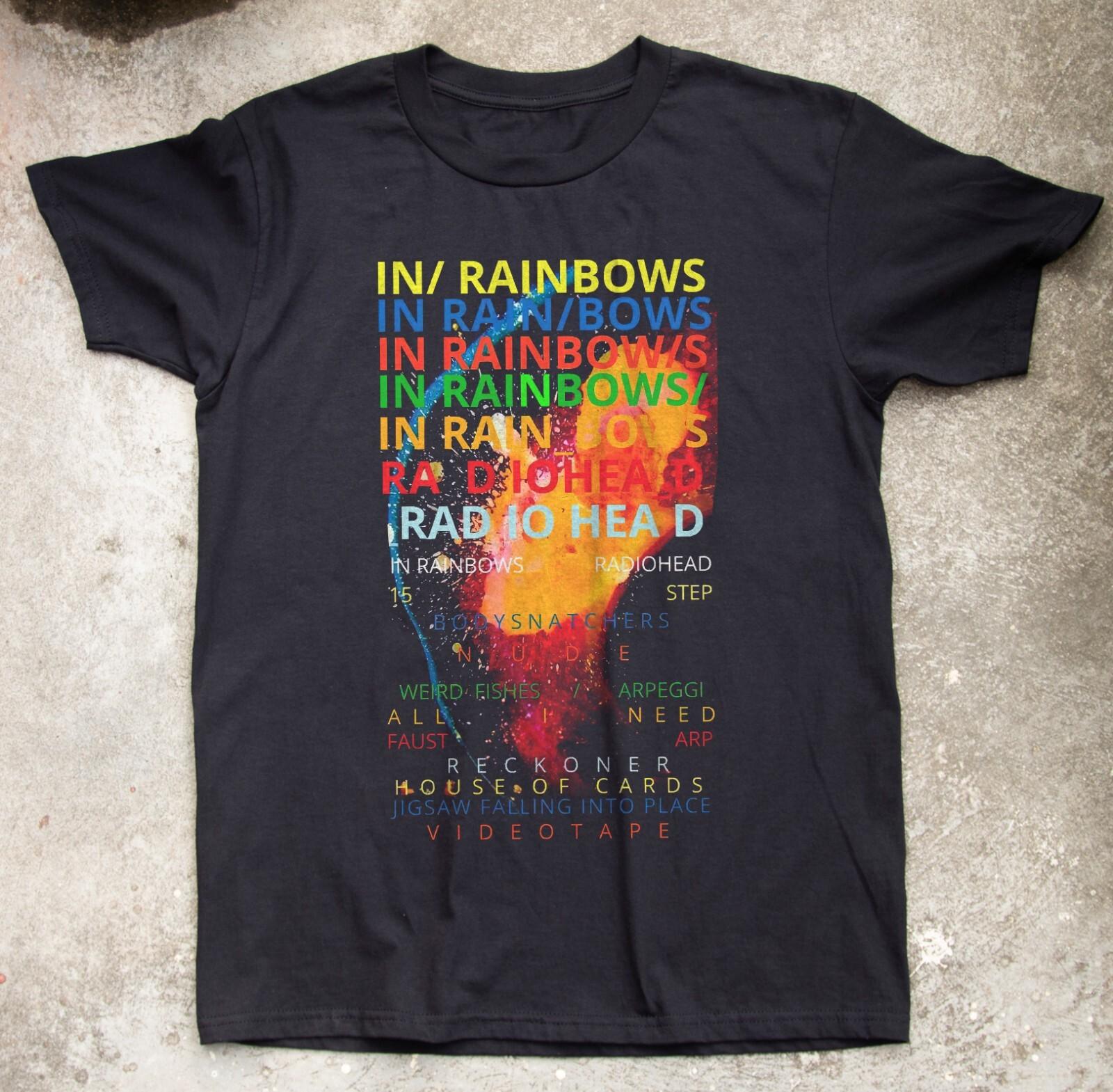 HOT! Radiohead In Rainbows Album Black Unisex T-shirt Size S-5XL XXXL