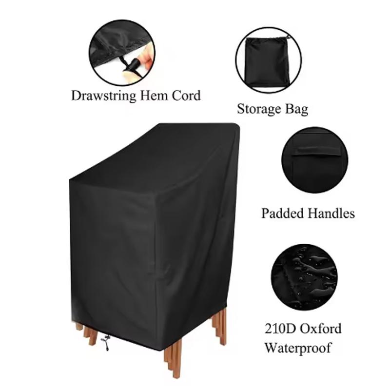 Polyester Chair Cover Waterproof Breathable Dust-proof with PVC Coating, Suitable for Outdoor Use in Patios, Gardens, Backya