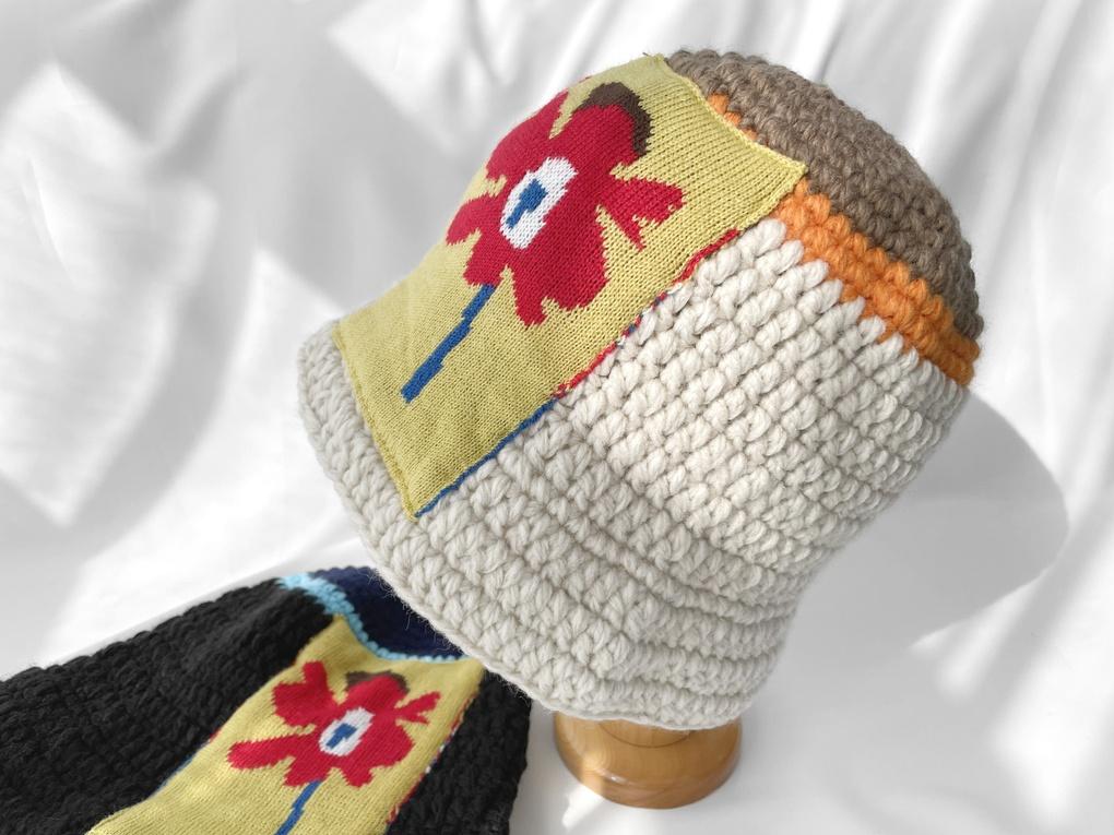 Women's Daily Vintage Flower Patch Bucket Hat