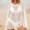 2024 Stylish Lace Shirt Bikini Cover-up with Midi Skirt for Beach Vacation
