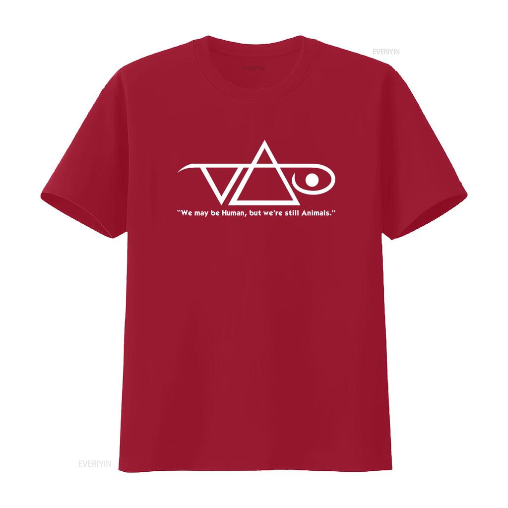 Human Animal T Shirt with Unique Symbolic Design Perfect for Music Lovers and Style Enthusiasts vintage Washed Slightly
