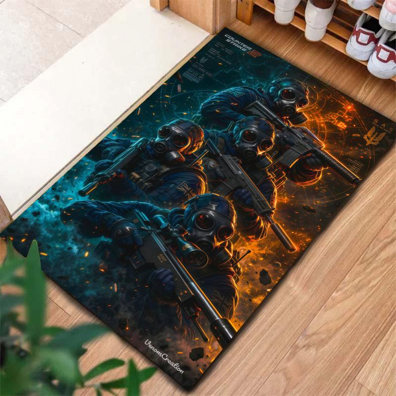 Csgo2 Carpet Rug for Living Room Bedroom Home Sofa Decoration,Kids play Nonslip Floor Mat