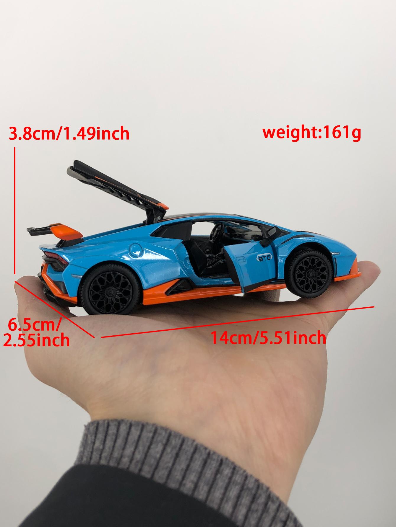 

CCA 1: 32 simulation zinc alloy Lamborghini Huracán STO model car, static ornament, metal collectible gift car синий