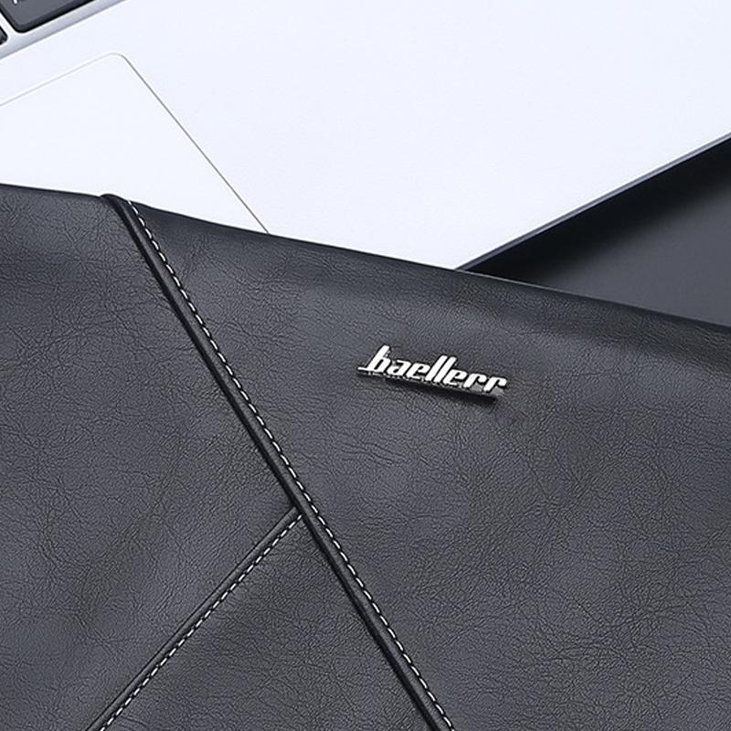 Men'S Soft Leather Wallet Long Purse Men Clutch Bag Large Capacity Zipper Wallets