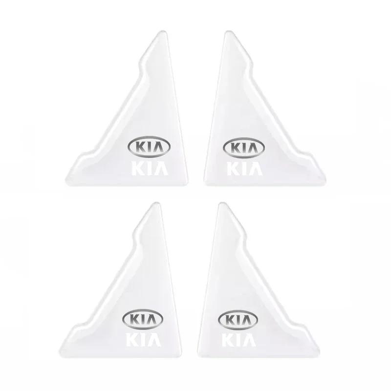 4Pcs Car Door Bumper Sticker Dash-proof Buffer Adhesive For KIA EV6 Sorento Niro Stinger Ceed Carnival K5 K9 Soul Carens VQ Cade