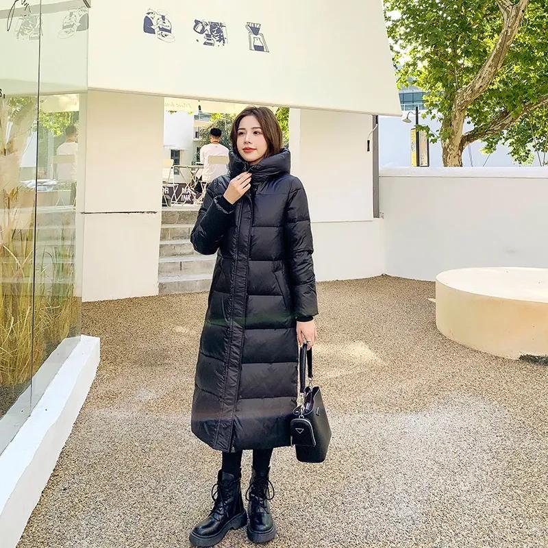 

Осень и Зима Однотонная Глянцевая Одноразовая С Капюшоном Свободная Модная Куртка M чёрный