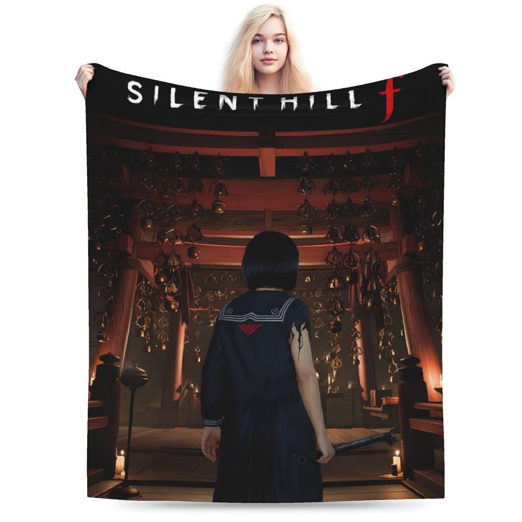 Silent Hill F deka Hororová hra Cestování Kancelář Flanelové povlečení Přehozy do obývacího pokoje Teplý měkký kvalitní přehoz Nápad na dárek