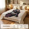 Character G-girl with Twin Tails-s Throw Flannel Blanket Skin Soft Suitable for Sofa Living Room Bed Travel and Gifts