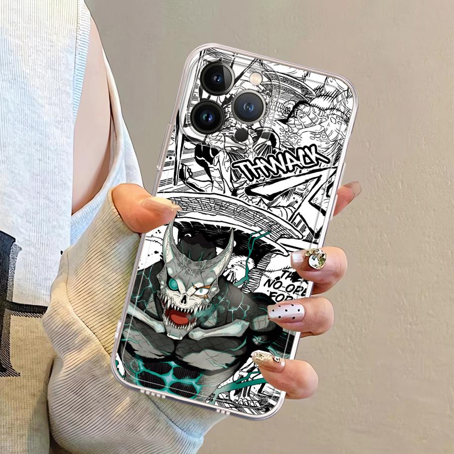 Comic Monster Kaiju No.8 Case for iPhone 12 Mini 16 15 14 Plus XR 7 8 16e 13 12 11 Pro MAX Soft Phone Cover