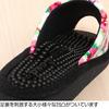 Made in Japan Chenille Floral Rose Healthy Slippers Reflexology Room Rose [Healthy Sandals, Shoes, Design] (Red)