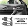 For Mazda CX-9 2016- Carbon Fiber 4PCS Car Inner Door Pull Handle Outer Panel Trim Cover Strips Interior Decoration Sticker