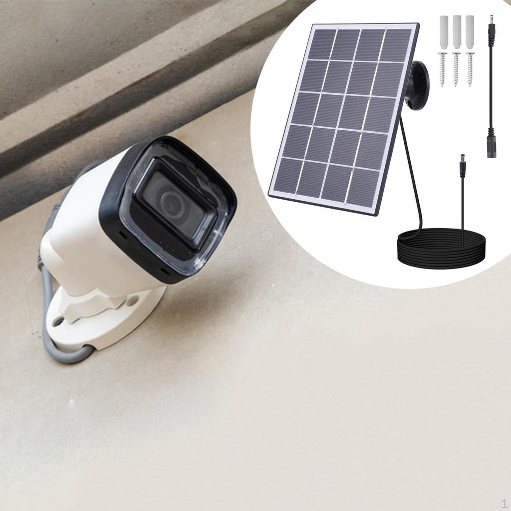 3.3W Solar Panel Charger Doorbell Charging Higher Effciency Sturdy Multifunction for Outdoor Yard