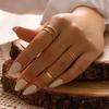 10-Piece Star and Moon, Heart, and Leaf Knuckle Ring Set - Creative Retro Women's Rings